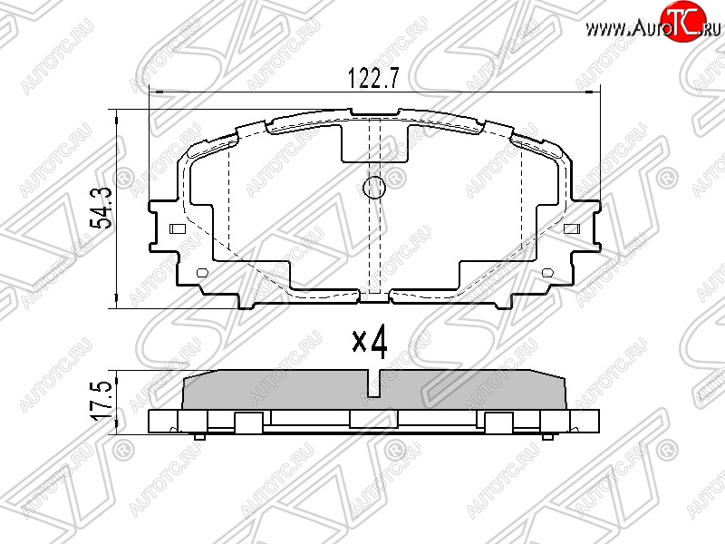 799 р. Колодки тормозные SAT (передние) Toyota Belta/Yaris XP90 седан (2005-2012)  с доставкой в г. Самара