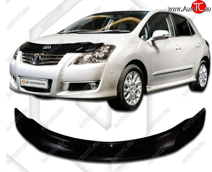 2 399 р. Дефлектор капота CA-Plastic Toyota Blade хэтчбек (2006-2012) (Classic черный, Без надписи)  с доставкой в г. Самара
