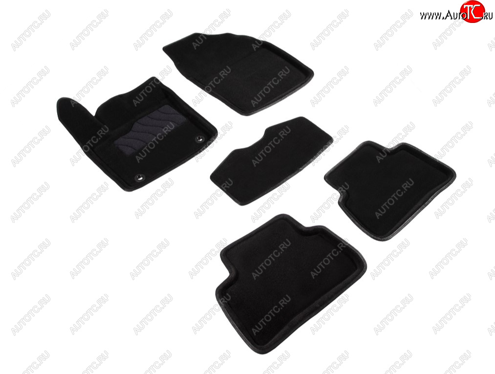 6 199 р. Коврики в салон SEINTEX 3D ВОРС (комплект, 2WD)  Toyota C-HR  NGX10, ZGX10 (2016-2019) дорестайлинг (Цвет: черный)  с доставкой в г. Самара