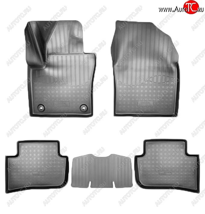 2 789 р. Коврики салонные Noplast (3D, полный привод) Toyota C-HR NGX10, ZGX10 дорестайлинг (2016-2019) (Черные)  с доставкой в г. Самара