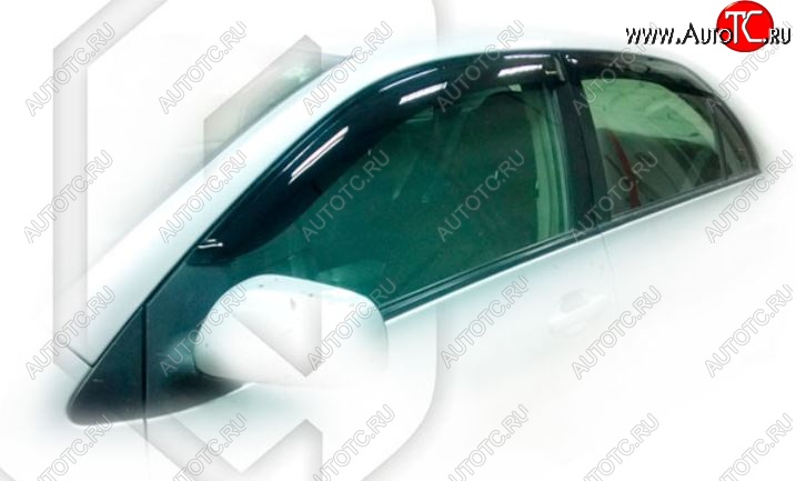 2 159 р. Дефлектора окон (E141) CA-Plastic Toyota Corolla Axio (E140) седан дорестайлинг (2006-2008) (Classic полупрозрачный, Без хром.молдинга, Крепление только на скотч)  с доставкой в г. Самара