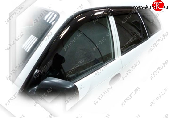 2 199 р. Дефлектора окон (Е100, 103) CA-Plastic Toyota Corolla E110 универсал дорестайлинг (1997-2000) (Classic полупрозрачный, Без хром.молдинга, Крепление только на скотч)  с доставкой в г. Самара