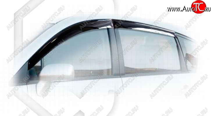 2 199 р. Дефлектора окон CA-Plastic Toyota Corolla Verso AR10 (2004-2009) (Classic полупрозрачный, Без хром.молдинга, Крепление только на скотч)  с доставкой в г. Самара