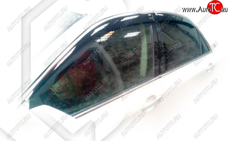 2 159 р. Дефлектора окон CA-Plastic Toyota Crown S180 седан рестайлинг (2005-2008) (Classic полупрозрачный, Без хром.молдинга)  с доставкой в г. Самара