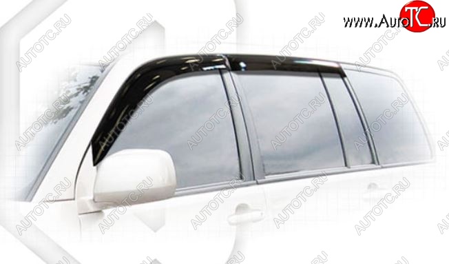 2 199 р. Дефлектора окон CA-Plastic Toyota Highlander XU20 рестайлинг (2003-2007) (Classic полупрозрачный, Без хром.молдинга, Крепление только на скотч)  с доставкой в г. Самара