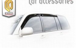 2 199 р. Дефлектора окон CA-Plastic Toyota Highlander XU20 рестайлинг (2003-2007) (Classic полупрозрачный, Без хром.молдинга, Крепление только на скотч)  с доставкой в г. Самара. Увеличить фотографию 2