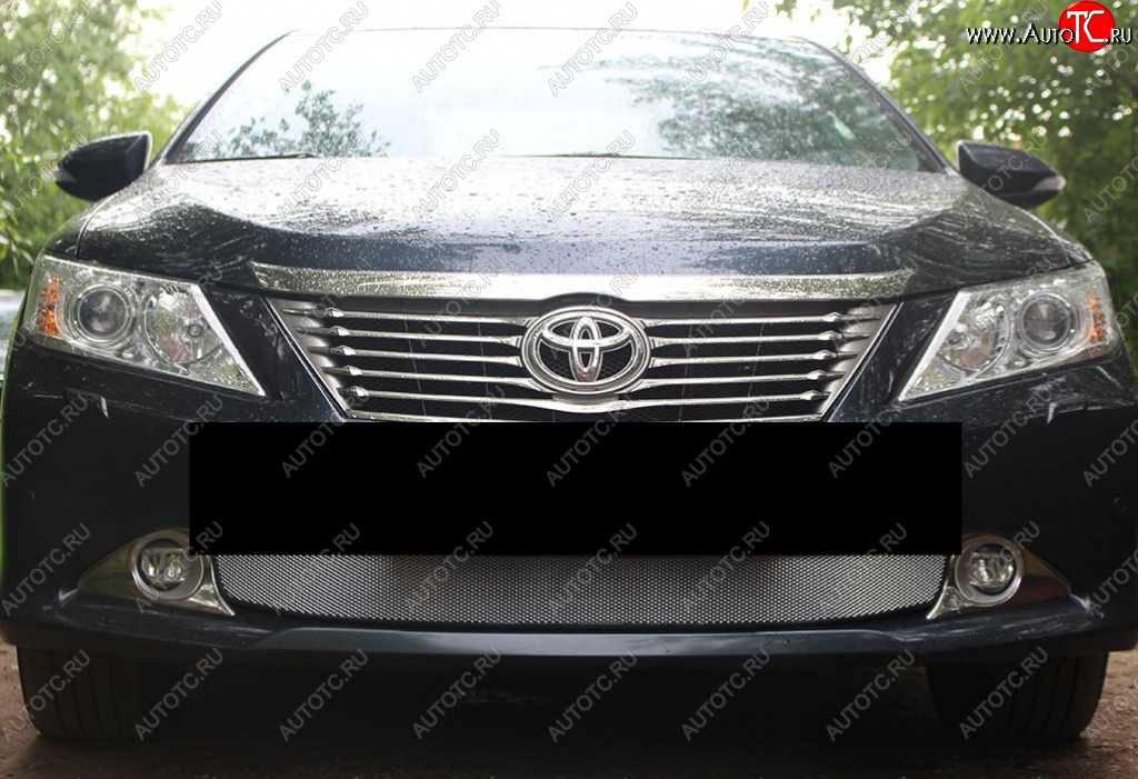 1 539 р. Защитная решётка в воздуховод автомобиля Russtal (хром) Toyota Highlander XU40 дорестайлинг (2007-2010)  с доставкой в г. Самара