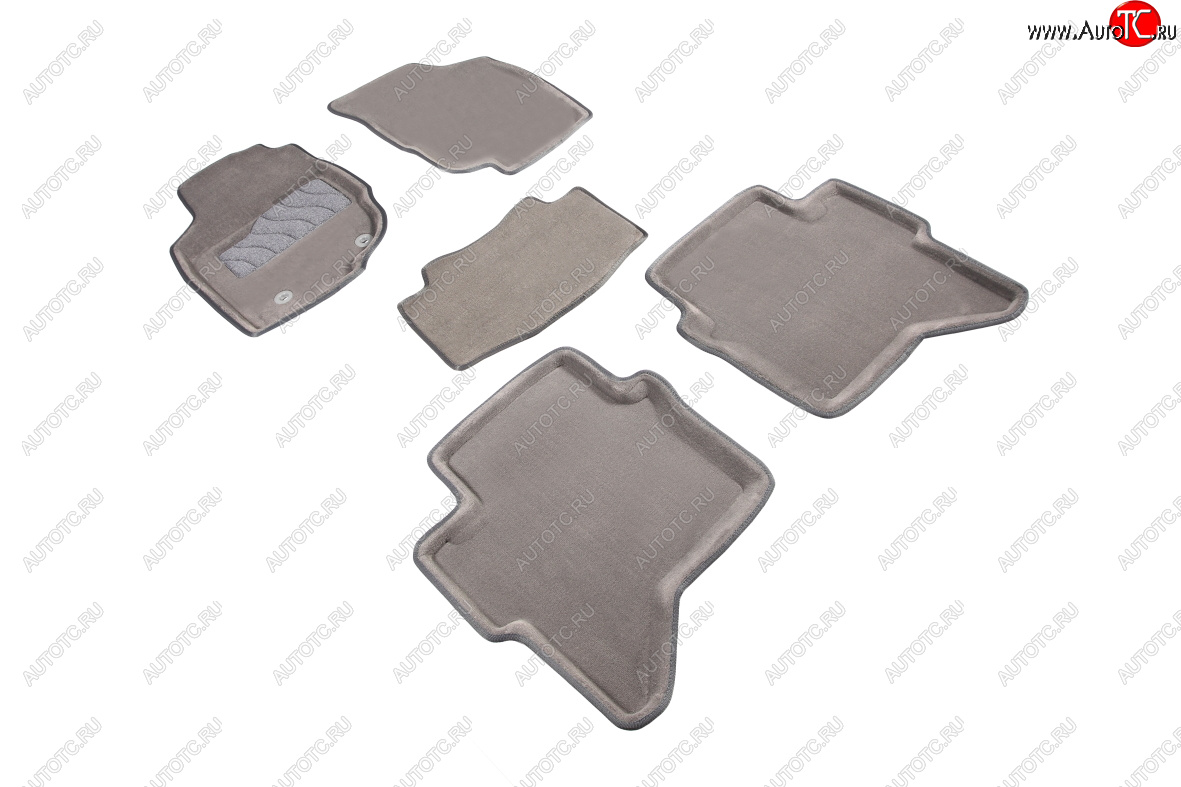 7 259 р. Комплект ковриков салона Seintex 3D (текстиль)  Toyota Hilux  AN20,AN30 (2011-2016)  2-ой рестайлинг (серый)  с доставкой в г. Самара