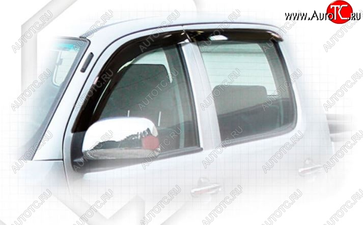 2 099 р. Дефлектора окон CA-Plastiс Toyota Hilux AN10,AN20 дорестайлинг (2004-2008) (Classic полупрозрачный, Без хром.молдинга)  с доставкой в г. Самара