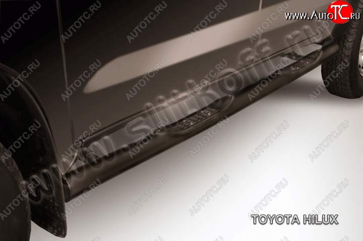 15 899 р. Защита порогов из труб d76 Slitkoff Toyota Hilux AN10,AN20 дорестайлинг (2004-2008) (Цвет: серебристый)  с доставкой в г. Самара