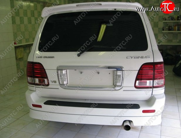 8 149 р. Накладка на задний бампер CT Toyota Land Cruiser 10 100 дорестайлинг (1998-2002) (Неокрашенная)  с доставкой в г. Самара