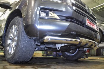 15 499 р. Защита переднего бампера WINBO (Ø76 мм, нержавейка)  Toyota Land Cruiser  200 (2015-2021) 2-ой рестайлинг  с доставкой в г. Самара. Увеличить фотографию 4