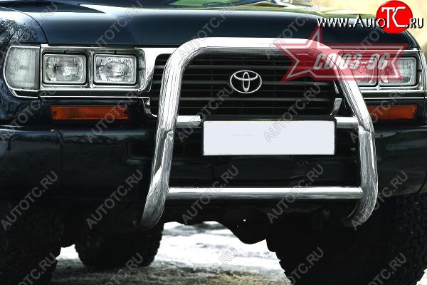 21 329 р. Защита переднего бампера под штатную лебедку Souz-96 (d76) Toyota Land Cruiser 80 (1989-1997)  с доставкой в г. Самара