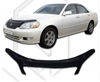 2 799 р. Дефлектор капота CA-Plastiс exclusive Toyota Mark 2 X110 седан дорестайлинг (2000-2002) (серия Classic черный, Без надписи)  с доставкой в г. Самара. Увеличить фотографию 2
