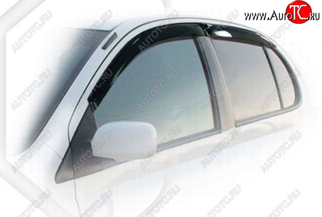 2 159 р. Дефлектора окон CA-Plastic Toyota Platz (1999-2002) (Classic полупрозрачный, Без хром.молдинга)  с доставкой в г. Самара