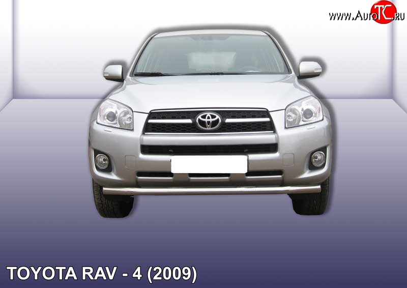 10 599 р. Одинарная защита переднего бампера из трубы диаметром 57 мм Slitkoff Toyota RAV4 XA30 5 дв. 1-ый рестайлинг (2008-2010) (Цвет: нержавеющая полированная сталь)  с доставкой в г. Самара