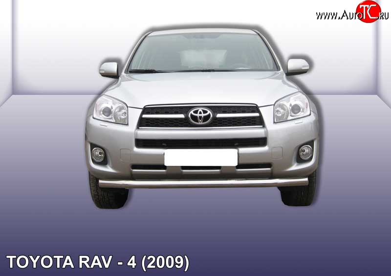 11 999 р. Одинарная защита переднего бампера диаметром 76 мм Slitkoff Toyota RAV4 XA30 5 дв. 1-ый рестайлинг (2008-2010) (Цвет: нержавеющая полированная сталь)  с доставкой в г. Самара