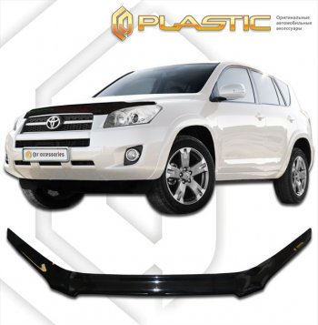 2 399 р. Дефлектор капота CA-Plastic exclusive Toyota RAV4 XA30 5 дв. 1-ый рестайлинг (2008-2010) (серия Classic черный, Без надписи)  с доставкой в г. Самара. Увеличить фотографию 2