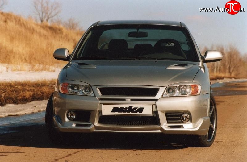 2 849 р. Жабры на капот Nika Hyundai Accent 1 X3 седан дорестайлинг (1994-1997) (Неокрашенные)  с доставкой в г. Самара