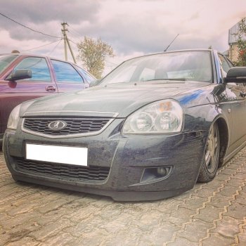 579 р. Универсальная губа (юбка) переднего бампера Cruze Style Hyundai Accent 1 X3 седан дорестайлинг (1994-1997)  с доставкой в г. Самара. Увеличить фотографию 7