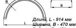 1 259 р. Крыло К-470 (круглое, усиленное) Master-Plast ГАЗ ГАЗон Next (2014-2025)  с доставкой в г. Самара. Увеличить фотографию 2