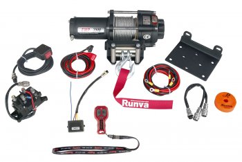 17 299 р. Лебёдка электрическая 3500A lbs 1588 кг Runva Porsche Cayenne 957 (2007-2010) (стальной трос)  с доставкой в г. Самара. Увеличить фотографию 2