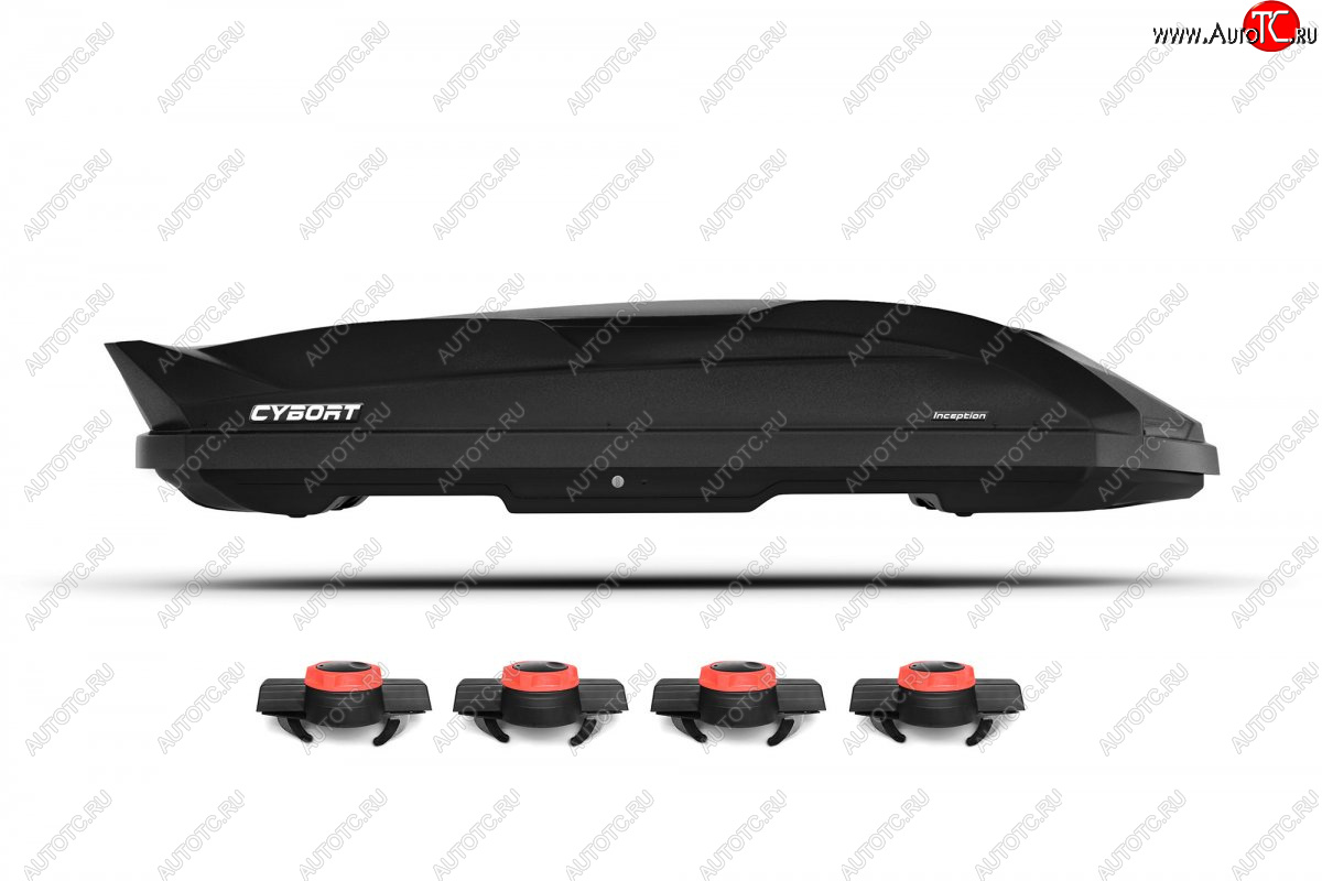 44 799 р. Автобокс CYBORT Inception (206x86x40 см, быстросъемное крепление Краб)   (Black Metallic Glossy)  с доставкой в г. Самара
