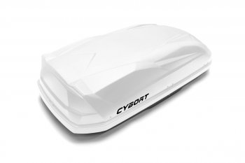 39 799 р. Багажный бокс CYBORT CarNet (460 л/206x86x40 см, двухсторонний, быстросъемные крепления краб) на крышу Daewoo Kalos (2002-2008) (белый матовый с защитным покрытием Raptor)  с доставкой в г. Самара. Увеличить фотографию 3