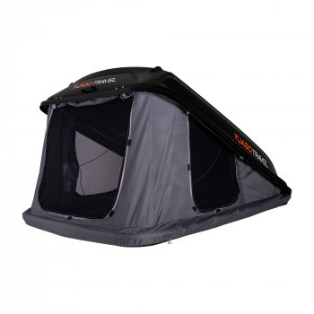 121 999 р. Багажный бокс-палатка Yuago Travel 2.0 (зима, 1000 л/230x160x35 см) на крышу Daewoo Kalos (2002-2008) (Черный бокс, тент графит)  с доставкой в г. Самара. Увеличить фотографию 3