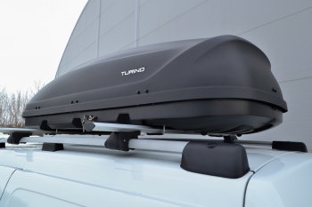 21 749 р. Автобокс PT GROUP(410л., 177х81х46, одностороннее открывание) Turino 1 черный Daewoo Kalos (2002-2008) (Черный)  с доставкой в г. Самара. Увеличить фотографию 3