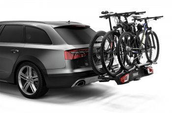 95 999 р. Велобагажник-платформа на фаркоп Thule VeloSpace XT Daewoo Kalos (2002-2008) (Для 2-х велосипедов)  с доставкой в г. Самара. Увеличить фотографию 2