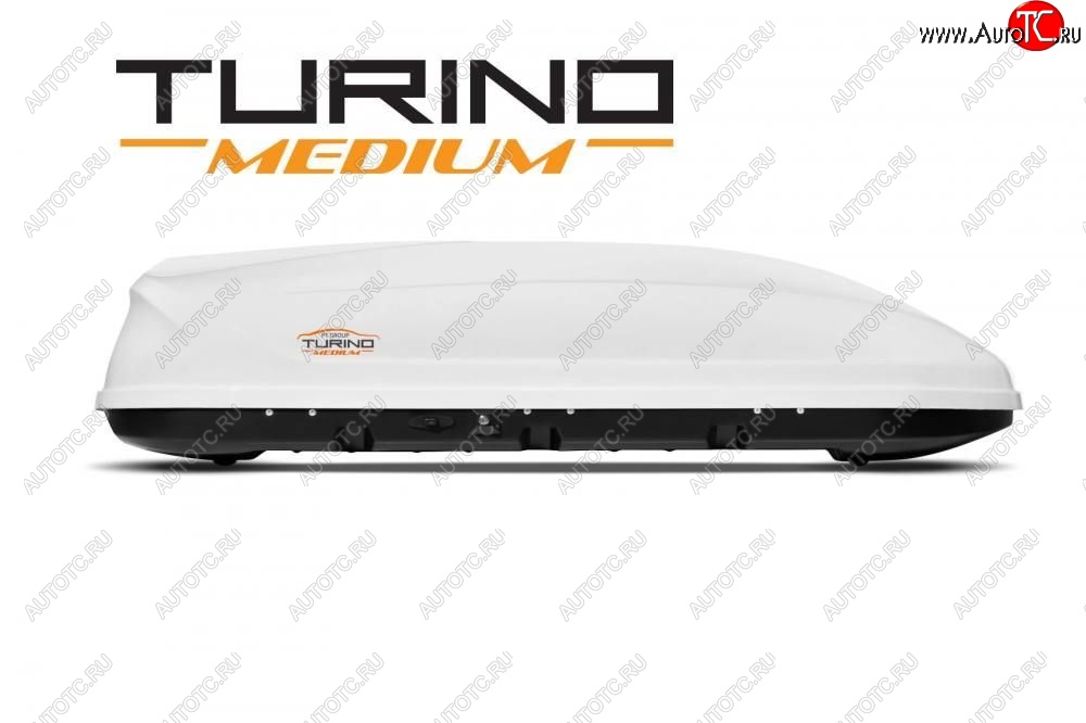 23 309 р. Автобокс PT GROUP (460л., 191х79х46 см, одностороннее открывание) Turino Medium белый Daewoo Kalos (2002-2008) (Белый)  с доставкой в г. Самара