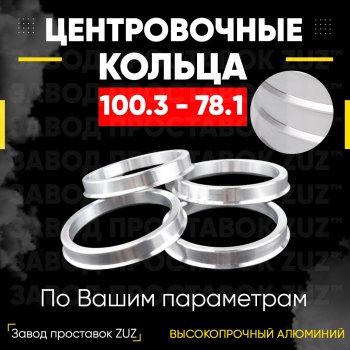 Алюминиевое центровочное кольцо Cadillac Escalade GMT806 пикап (2001-2006) (4 шт) ЗУЗ 78.1 x 100.3 Cadillac Escalade GMT806 пикап (2001-2006) 