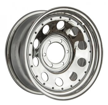 Штампованый диск OFF-ROAD Wheels (стальной усиленный, круг - хром). 8.0 x 17 Mitsubishi Montero Sport PA дорестайлинг (1996-2000) 6x139.7xDIA110.0xET10.0