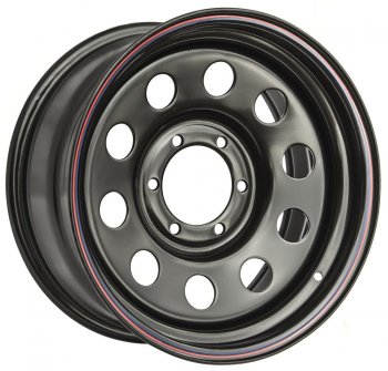 Штампованый диск OFF-ROAD Wheels (стальной усиленный, круг - черный). 7.0 x 17 JAC T6 пикап (2018-2024) 6x139.7xDIA110.0xET30.0