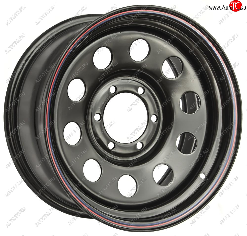 7 649 р. Штампованый диск OFF-ROAD Wheels (стальной усиленный, круг - черный). 7.0 x 17 Toyota Hiace H200 минивэн (Япония) дорестайлинг  (2004-2007) 6x139.7xDIA110.0xET30.0 