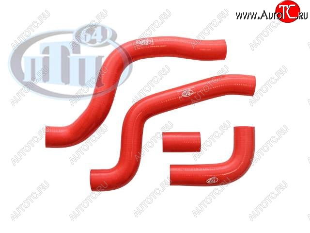 2 249 р. Патрубки радиатора ПТП64 (красный, 4-ёх слойный, армированый) Лада 2112 купе (2002-2009)  с доставкой в г. Самара
