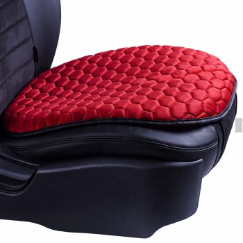 1 029 р. Подушка для сиденья универсальная Lord Autofashion Комфорт+ (велюр) Ford Focus 3 хэтчбэк рестайлинг (2014-2019) (Красный)  с доставкой в г. Самара. Увеличить фотографию 2