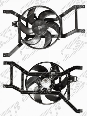 Диффузор радиатора в сборе SAT (без кондиционера) Renault Sandero Stepway (BS) (2010-2014)
