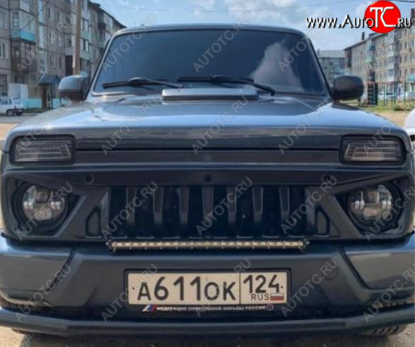 2 549 р. Решётка радиатора в сборе Раптор (с сеткой)  ВИС 2346 ( бортовой,  фургон,) (1998-2025), ВИС 23461 ( бортовой,  фургон,) (1998-2025), Лада Нива 4х4  2121 (1977-2019), Лада нива 4х4 ( 2131,  2121 Бронто,  2121,  2121 (Legend)) (2014-2025) (Неокрашенная)  с доставкой в г. Самара