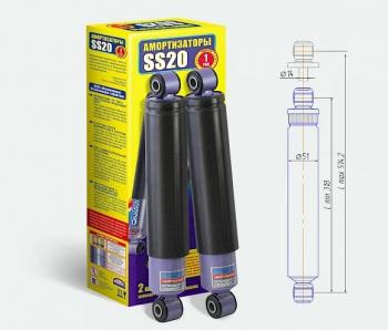 Амортизаторы задние SS20 (Urban) Лада Нива 4х4 2121 3 дв. дорестайлинг (1977-2019) (Комфорт-ОПТИМА - универсальное решение для города и трассы)