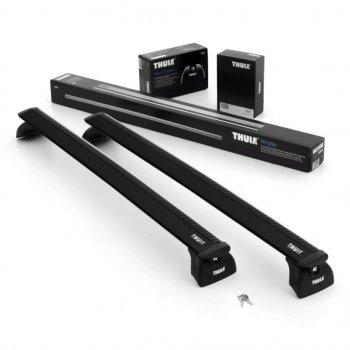 Багажник (крыша с лючками) THULE WingBar Volkswagen Amarok (2009-2022) дорестайлинг, рестайлинг (Цвет: черный)