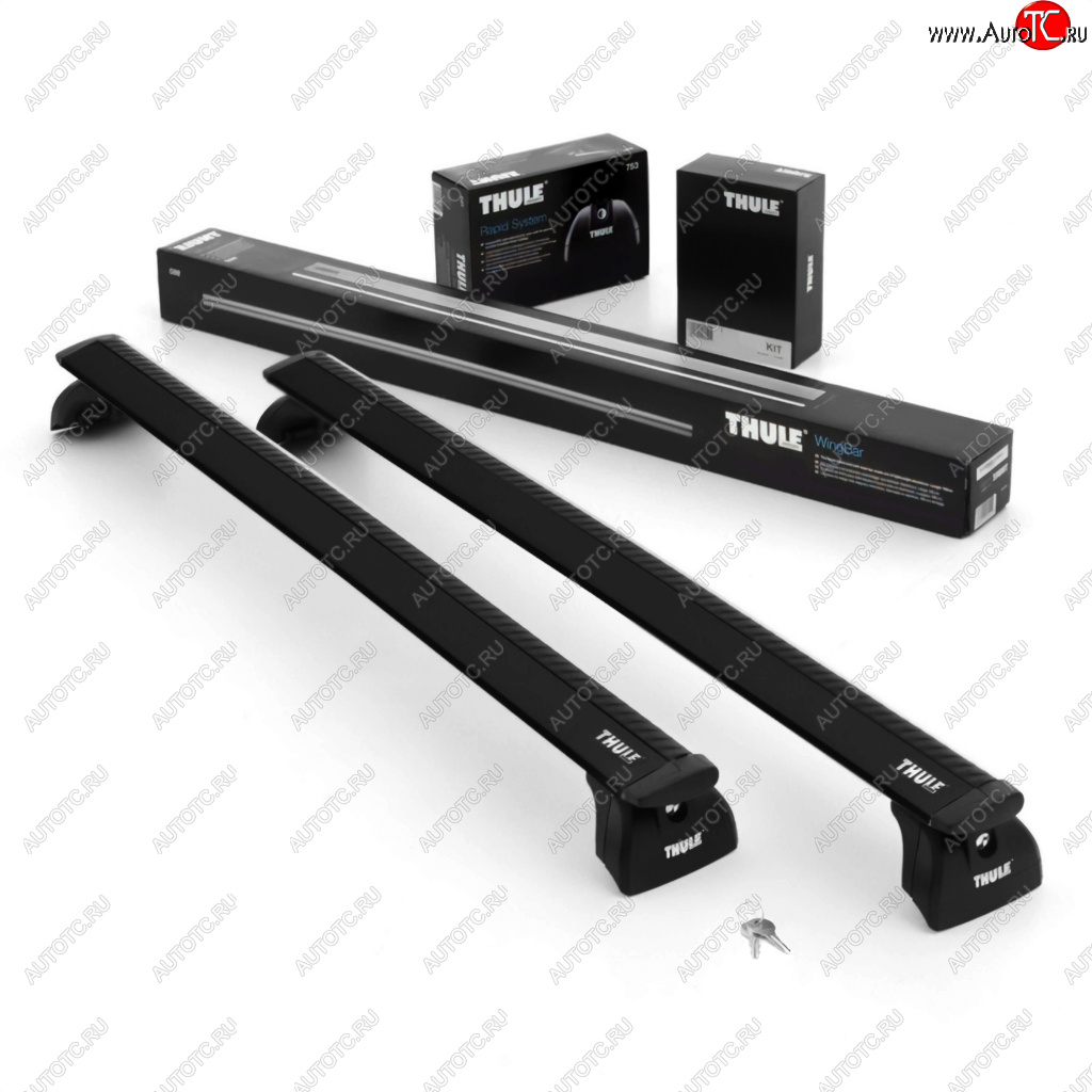 17 999 р. Багажник (крыша с лючками) THULE WingBar  Volkswagen Amarok (2009-2022) дорестайлинг, рестайлинг (Цвет: черный)  с доставкой в г. Самара