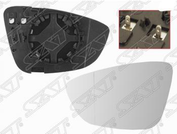 Левое полотно зеркала SAT (с обогревом) Volkswagen Passat CC рестайлинг (2012-2016)
