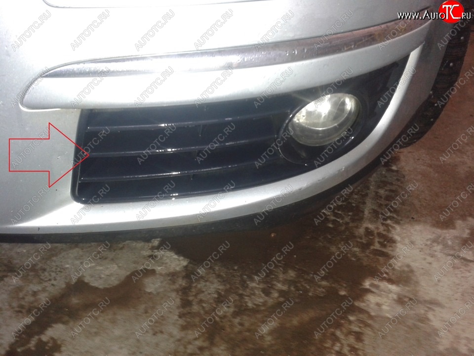 539 р. Решетка переднего бампера SPARD (под ПТФ с хромом, правая) Volkswagen Jetta A5 седан (2005-2011)  с доставкой в г. Самара