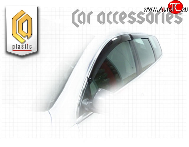 2 159 р. Дефлектора окон CA Plastic (черный) Volkswagen Passat B6 универсал (2005-2010) (Classic полупрозрачный, Без хром.молдинга)  с доставкой в г. Самара