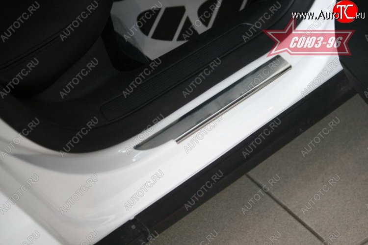 2 744 р. Накладки на внутренние пороги Souz-96 (без логотипа) Volkswagen Passat B6 универсал (2005-2010)  с доставкой в г. Самара