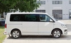 10 999 р. Защита порогов из круглой трубы диаметром 42 мм (длинная база) SLITKOFF (левая защита) Volkswagen Multivan T6 дорестайлинг (2016-2019)  с доставкой в г. Самара. Увеличить фотографию 3