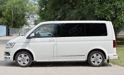 10 999 р. Защита порогов из круглой трубы диаметром 42 мм (длинная база) SLITKOFF (правая защита) Volkswagen Multivan T6 дорестайлинг (2016-2019)  с доставкой в г. Самара. Увеличить фотографию 2