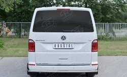 15 999 р. Защита заднего бампера (Ø42 мм, нержавейка, длинная версия) SLITKOFF Volkswagen Multivan T6 дорестайлинг (2016-2019)  с доставкой в г. Самара. Увеличить фотографию 2